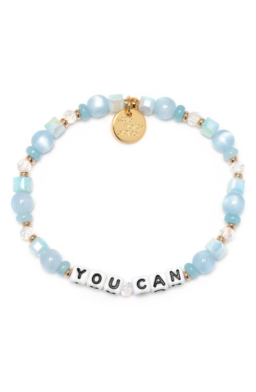 Little Words Project You Can Beaded Stretch Bracelet In Brown