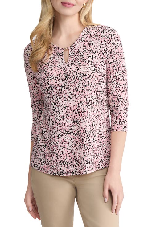 Print Stretch Knit Top