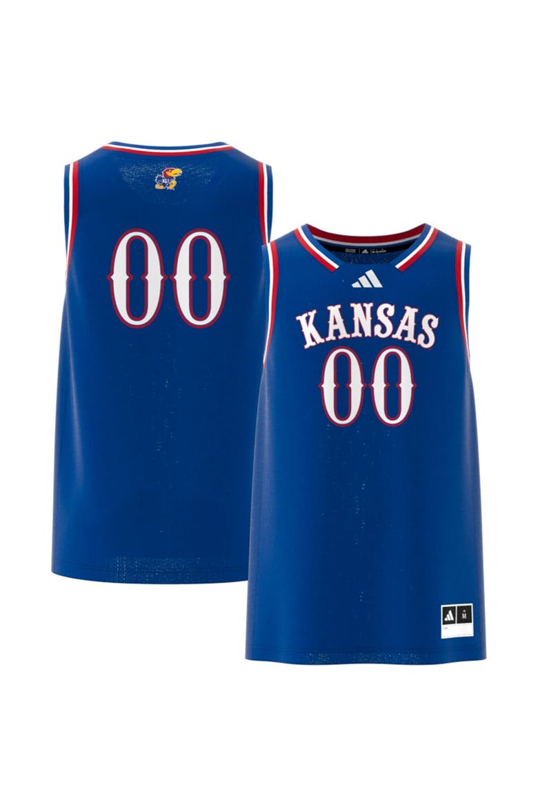 Men's adidas #00 Royal Kansas Jayhawks Swingman Jersey, Main, color, Royal