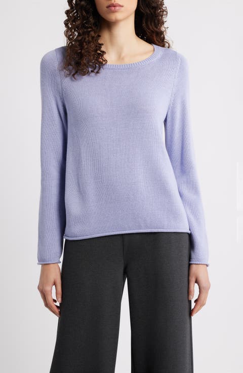 Bateau Neck Cotton Blend Sweater (Regular & Petite)