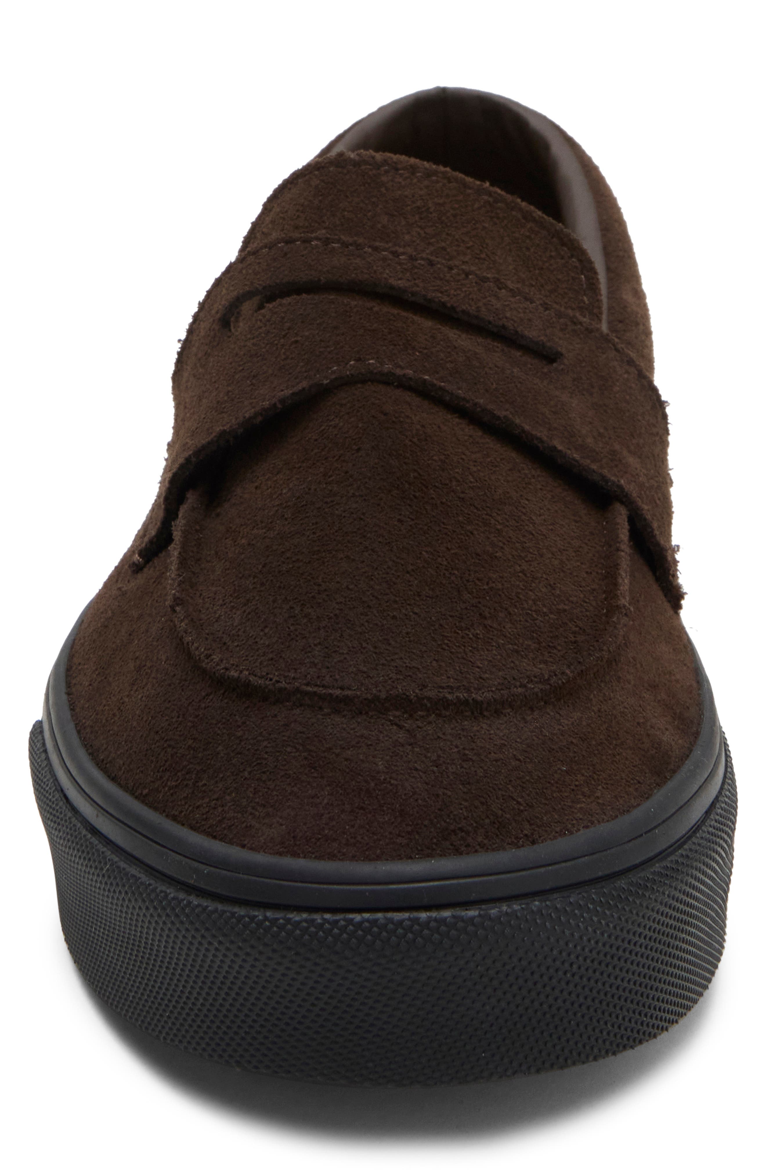 Suede Loafer, Alternate, color, BROWN