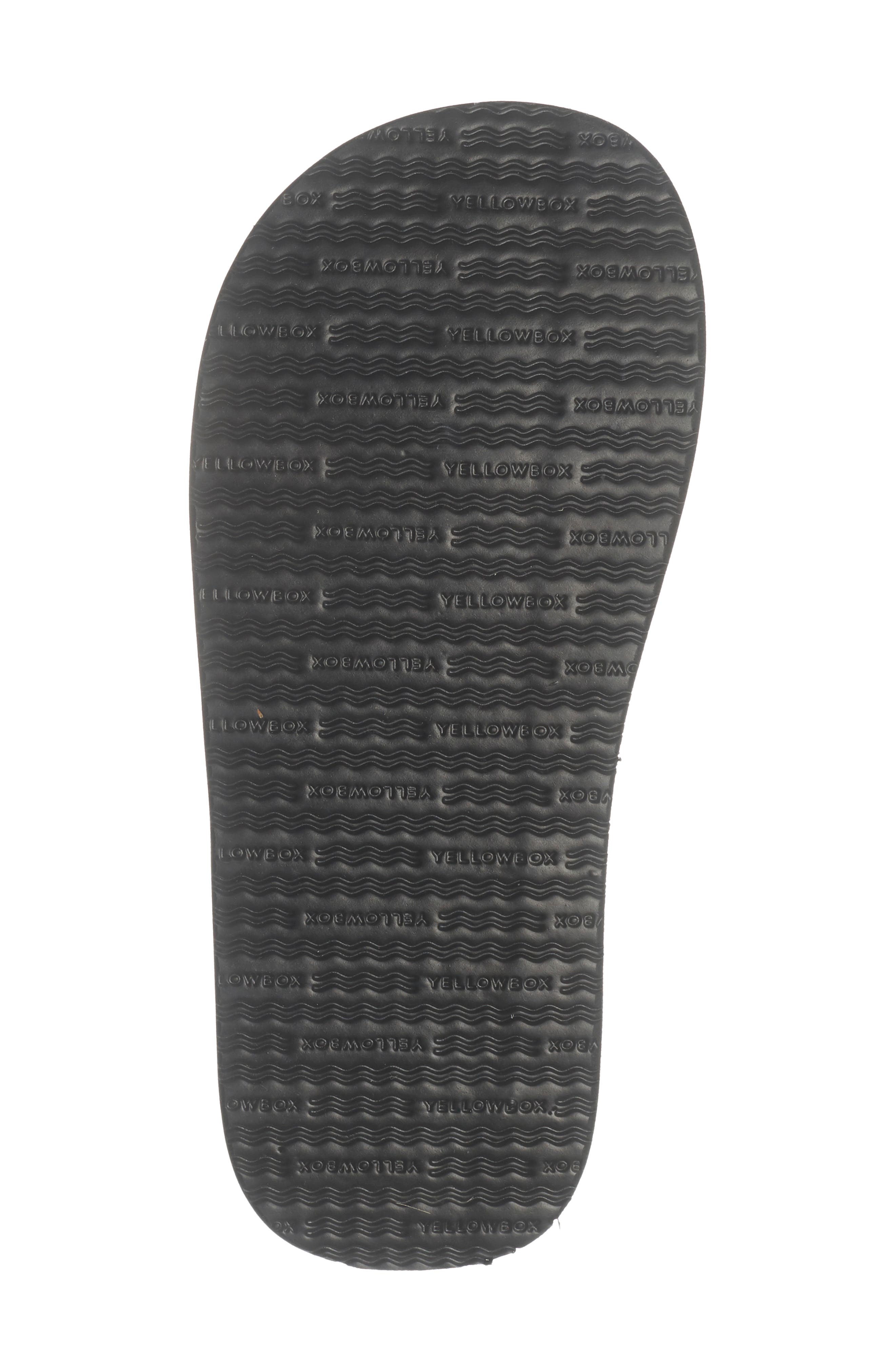 Yellow Box Premium Flax Platform Flip Flop, Alternate, color, Black