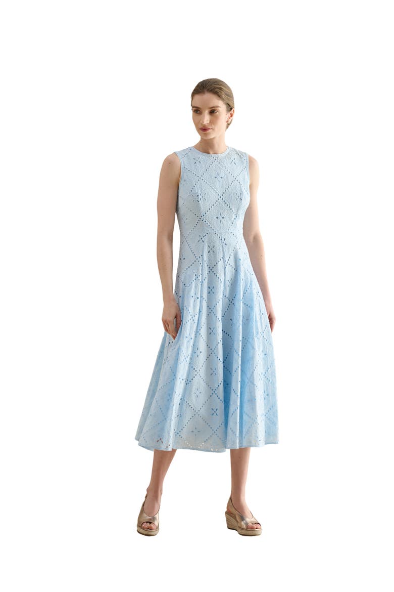 Lexia Embroidered Dress, Main, color, Paleblue