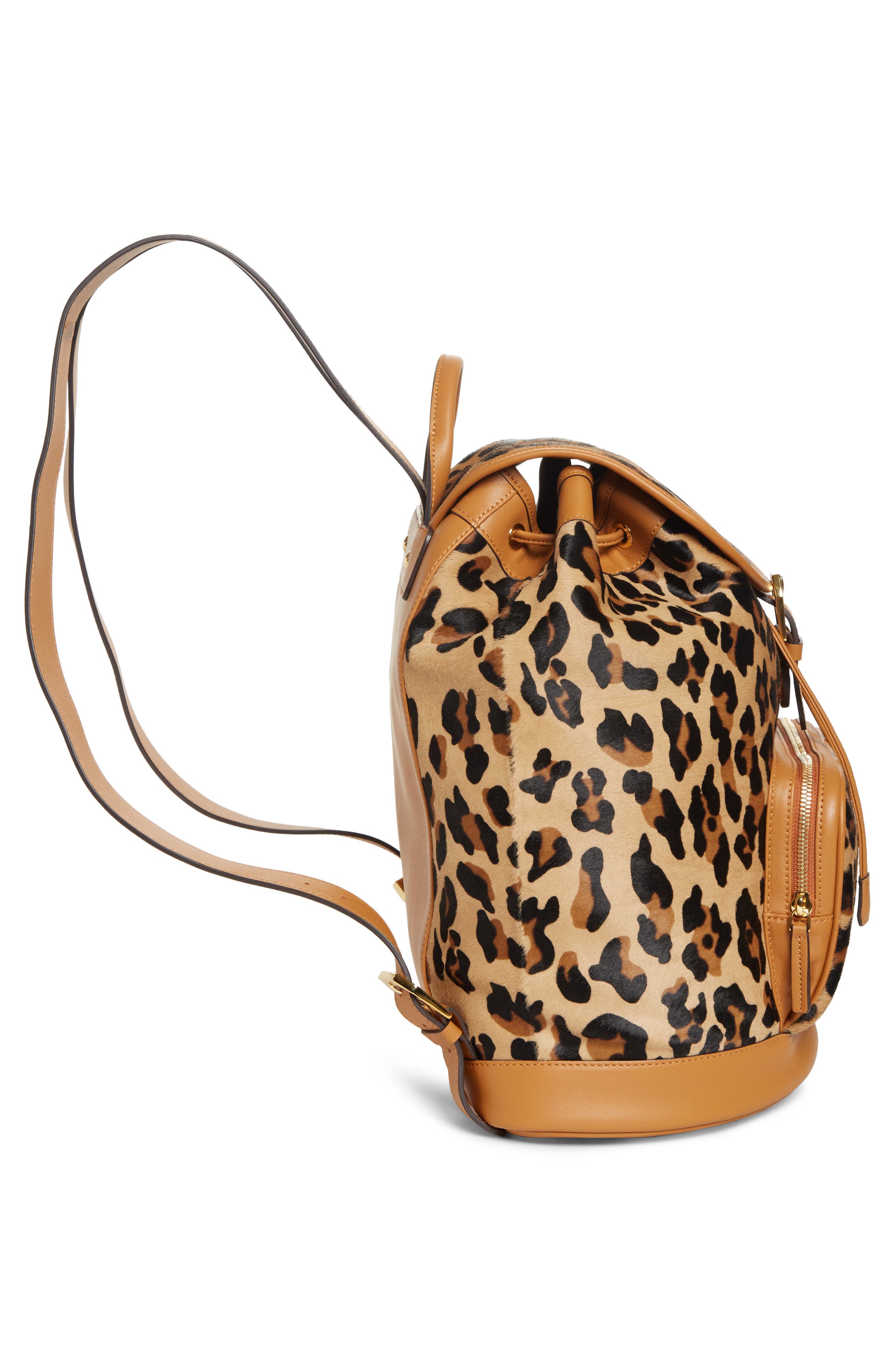 MCM Medium Leopard Backpack, Alternate, color, 
