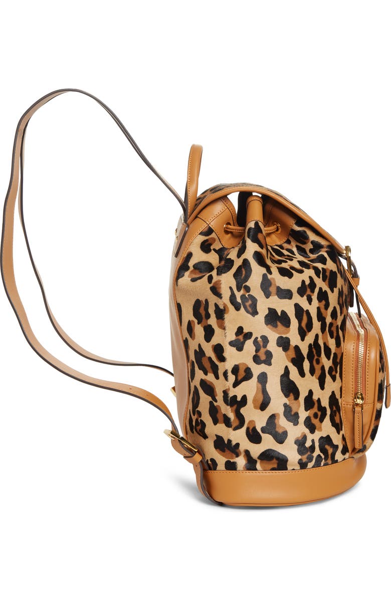 MCM Medium Leopard Backpack, Alternate, color,