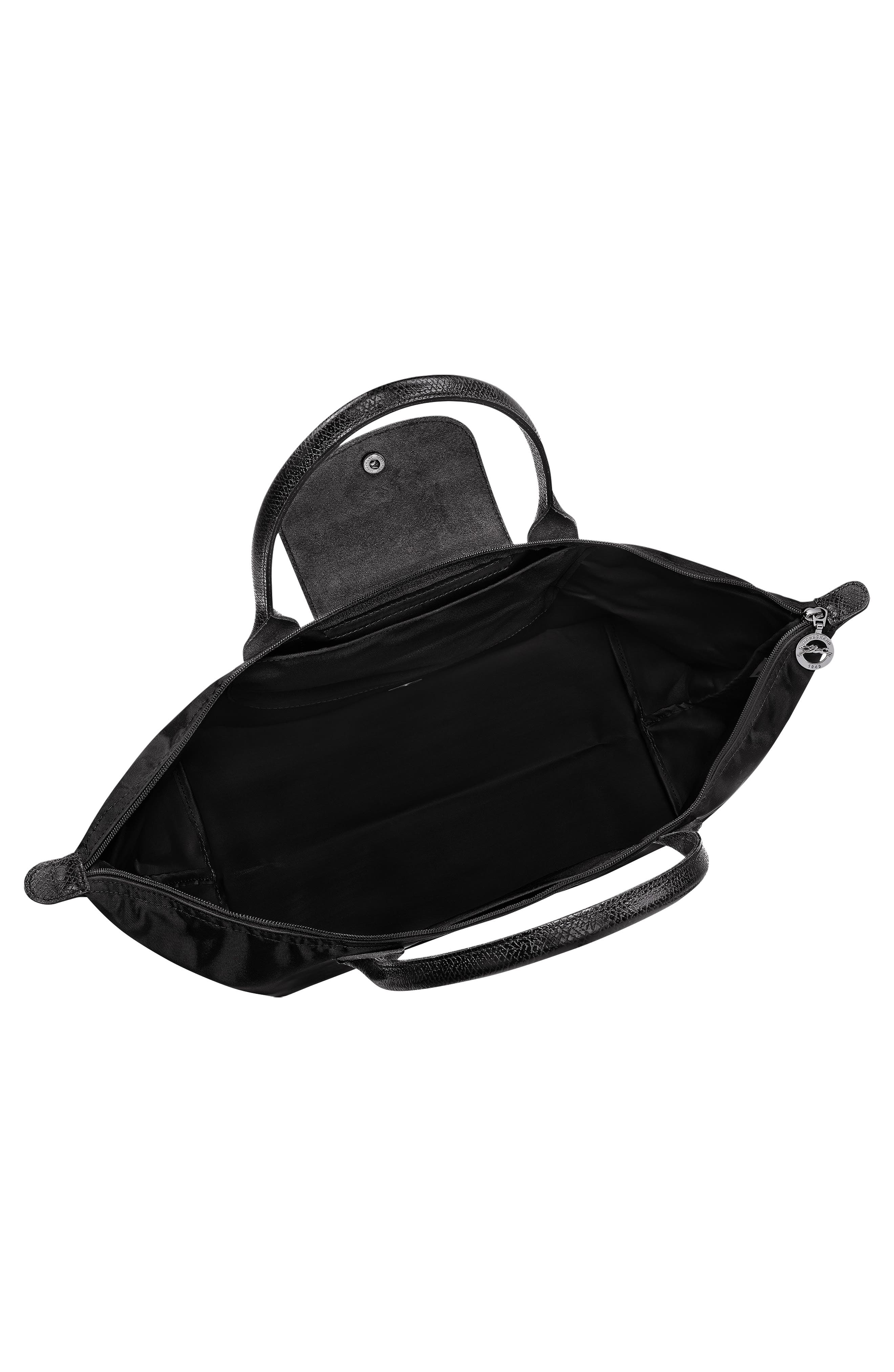 Longchamp Large Le Pliage One Shoulder Bag, Alternate, color, Black