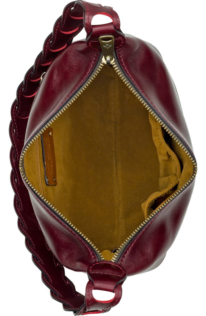 Patricia Nash Milos Leather Shoulder Bag, Alternate, color, Oxblood