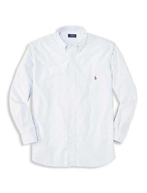 Big & Tall Striped Oxford Sport Shirt