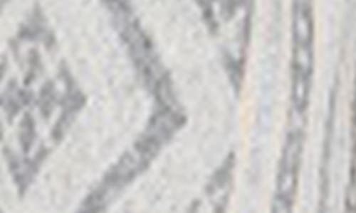Rain And Rose Geo Pattern Coatigan In Gray
