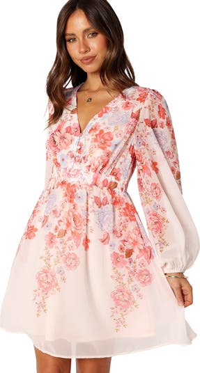 Hattie Floral Print Long Sleeve Dress