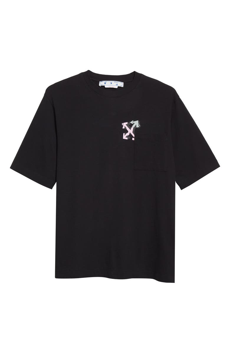 Off-White Men's Graffiti Arrows Cotton Graphic Tee, Alternate, color, 