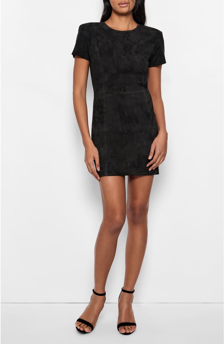 AS by DF Fortuna Stretch Suede Dress, Main, color, Black