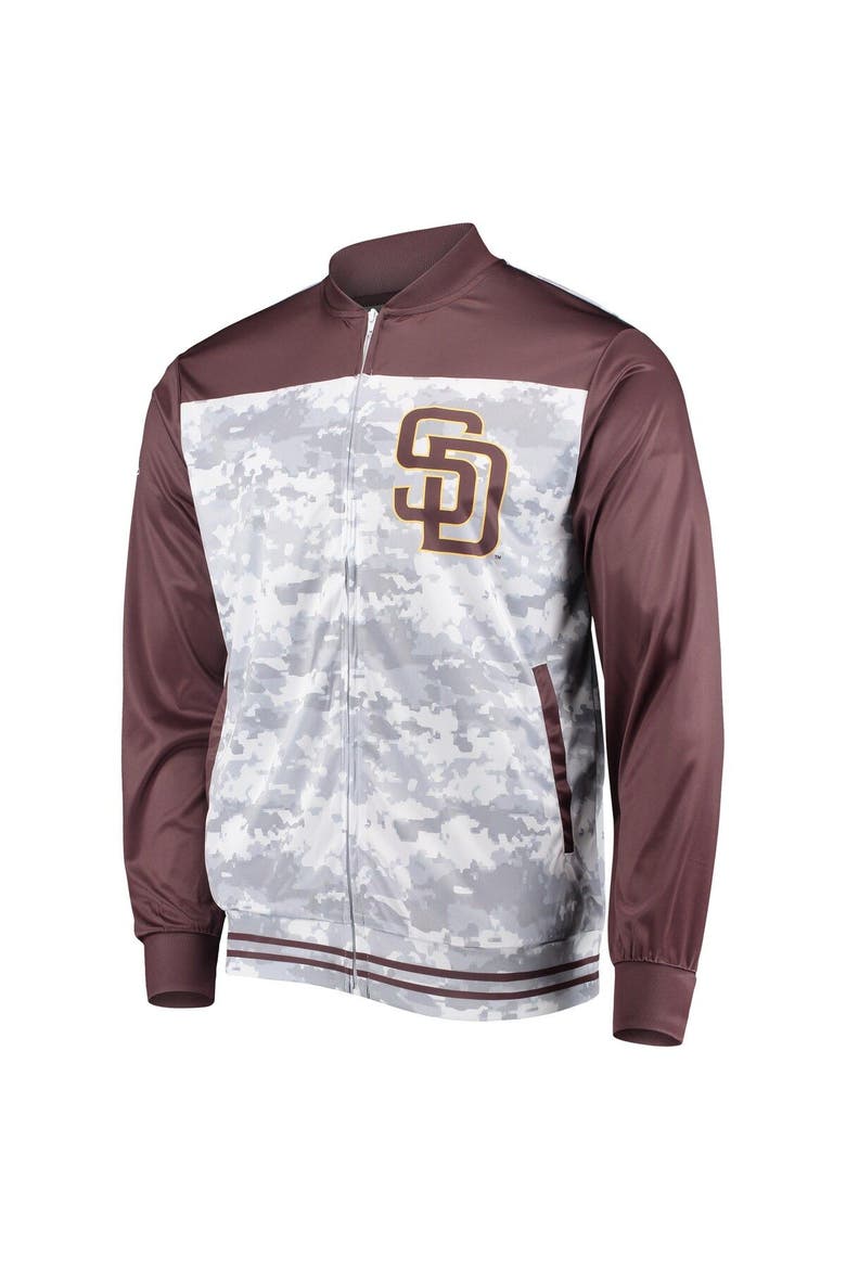 Men's Stitches Brown San Diego Padres Camo Full-Zip Jacket, Alternate, color, Brown