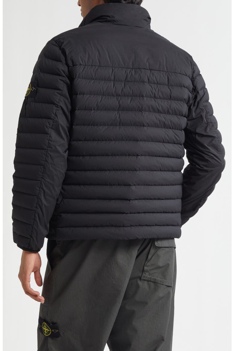 Half Zip Down Jacket, Alternate, color, BLACK