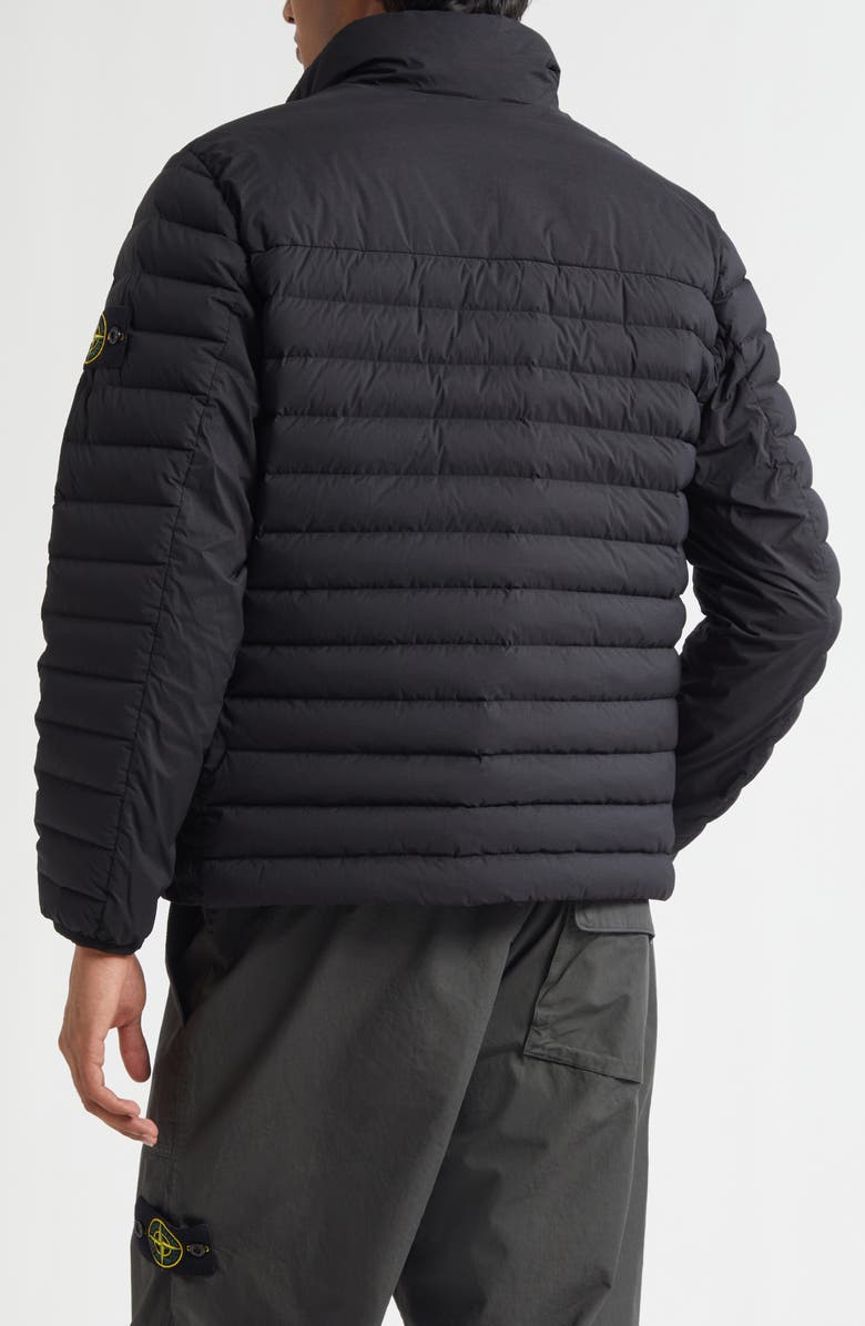 Stone Island Half Zip Down Jacket, Alternate, color, Black