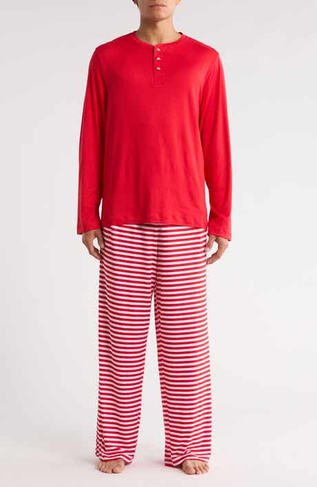 Pillow Talk Matching Family Stripe Henley Pajamas