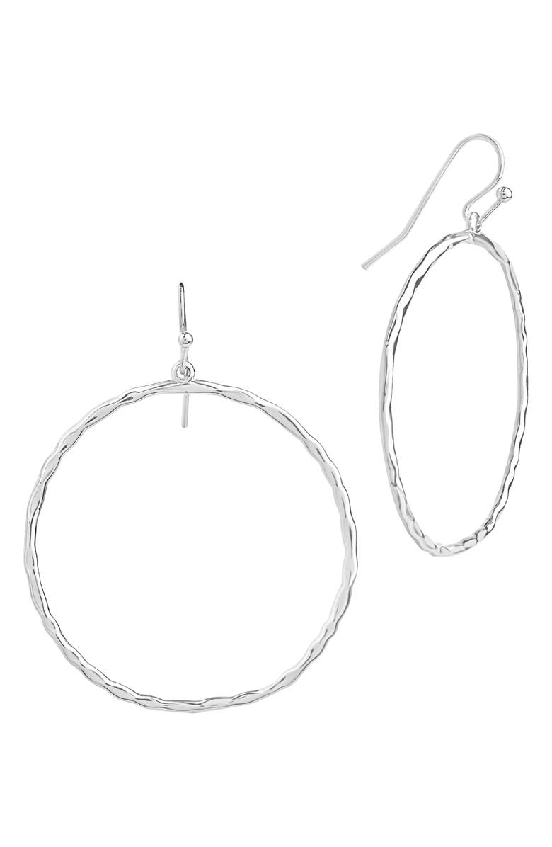 Sterling Forever Circle Drop Earrings, Alternate, color, 