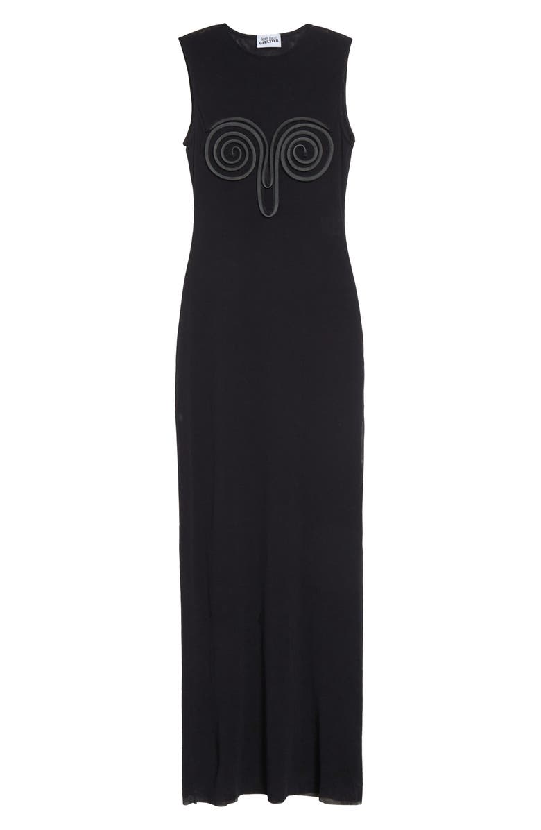 Jean Paul Gaultier Spiral Appliqué Mesh Dress, Alternate, color, 
