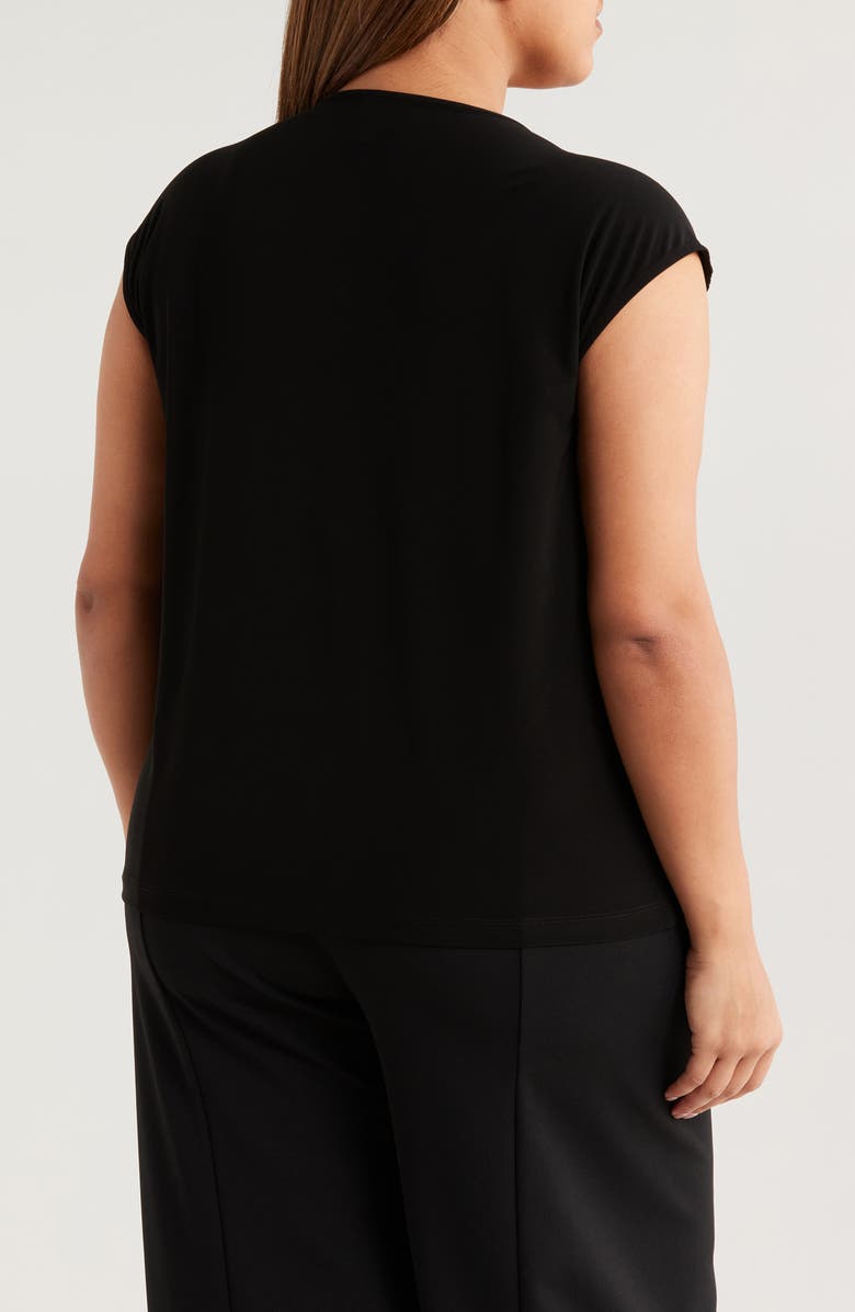 Anne Klein Lace Inset V-Neck Top, Alternate, color, 