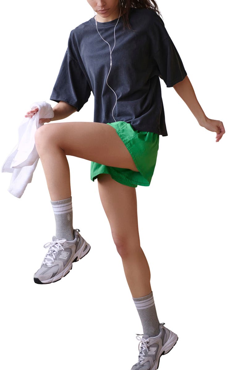 Free People FP Movement Tackle Cotton T-Shirt, Alternate, color, Black