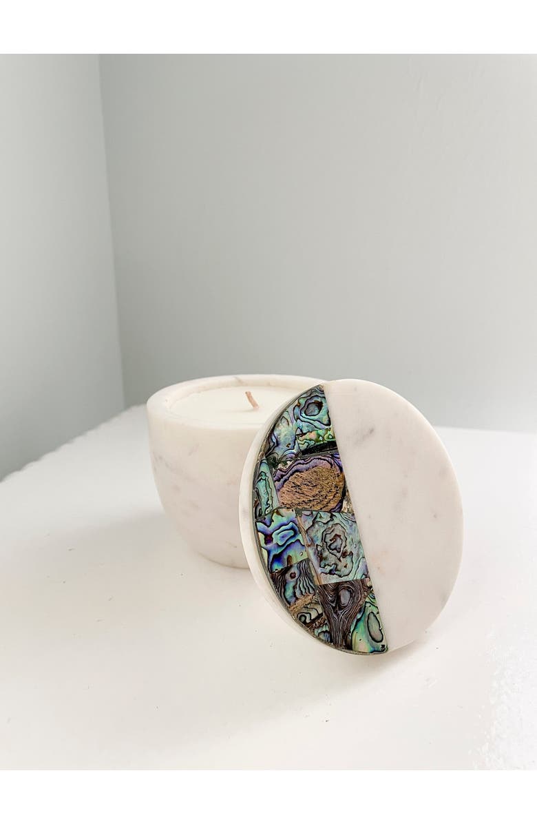 Anaya Rainbow Eucalyptus Marble Candle, Alternate, color, 