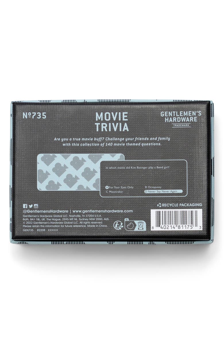 Gentlemen's Hardware Movie Trivia Game, Alternate, color,
