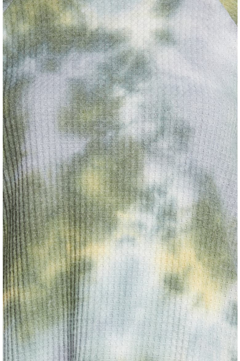 Saturday Morning Thermal Pajamas, Alternate, color, OLIVE BRANCH TIE DYE