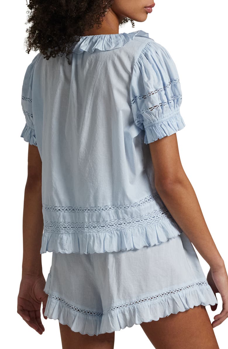 Polo Ralph Lauren Lace Detail Cotton Short Pajamas, Alternate, color,