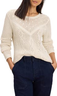 NIC+ZOE Diamond Stitch Mix Sweater