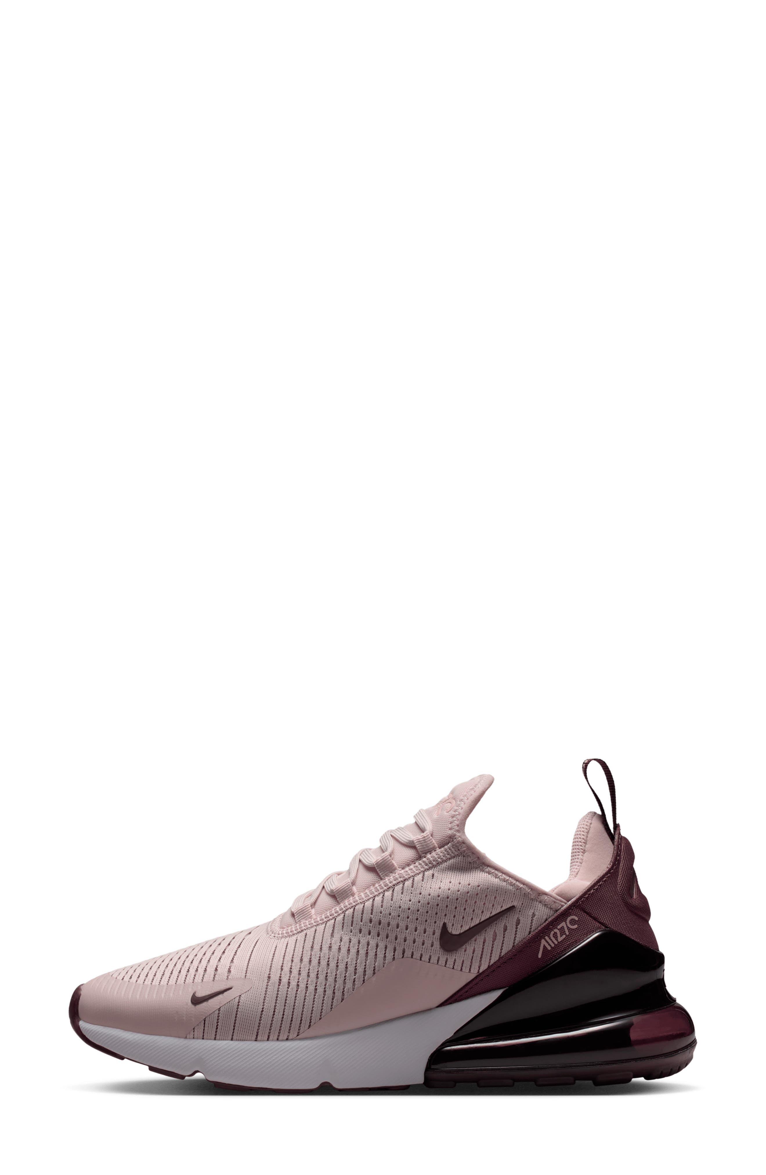 Nike Air Max 270 Sneaker, Alternate, color, Clay Red/ Burgundy Crush