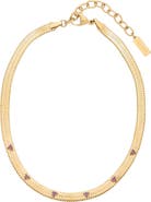 st. Moran Gemstone Snake Chain Necklace