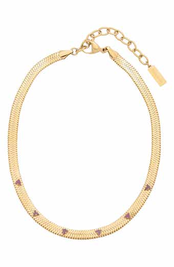 st. Moran Gemstone Snake Chain Necklace