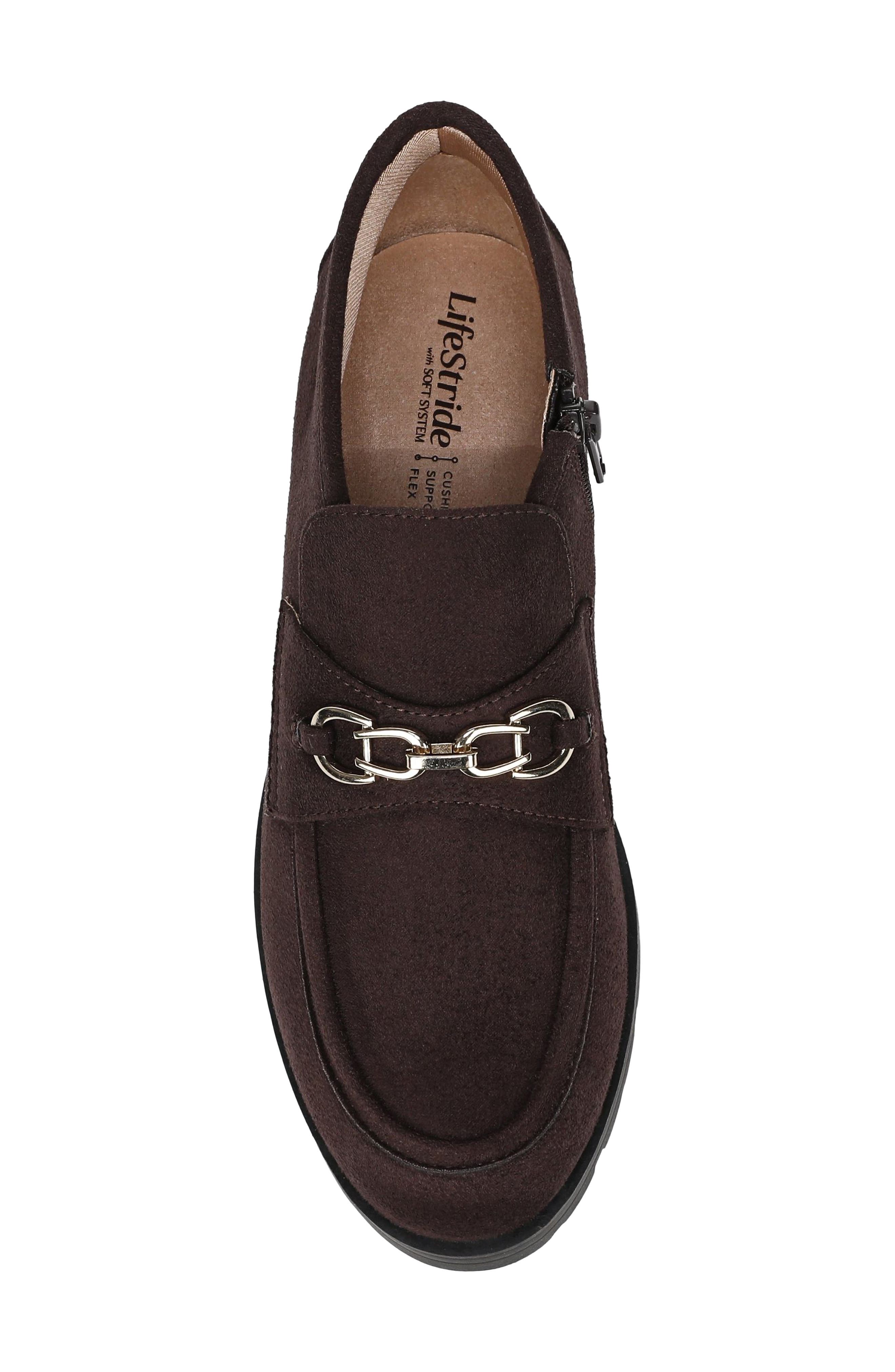 Leila Bootie, Alternate, color, DARK CHOCOLATE
