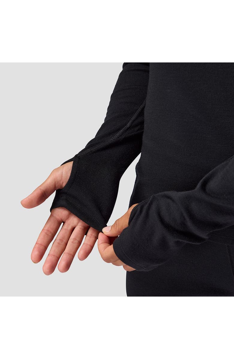 Backcountry Cedars Rws Merino Mid-Wt Baselayer Crew Top - Women's, Alternate, color, Black