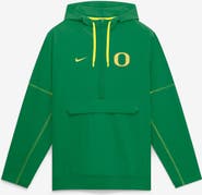 Nike Men's Nike Green Oregon Ducks 2026 Sideline Anorak Half-Zip Hooded Jacket