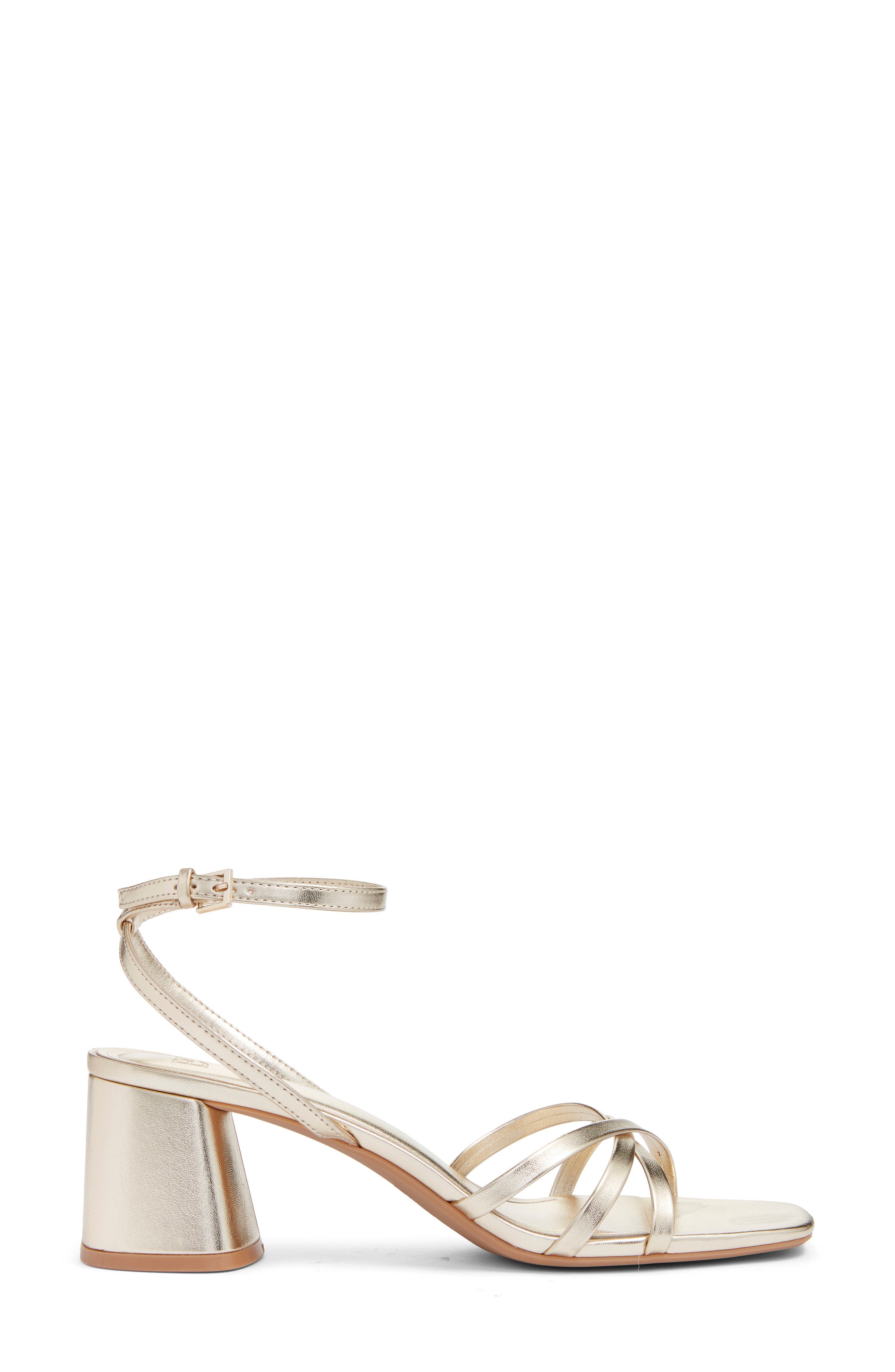 Isabelle Heel Ankle Strap Sandal, Alternate, color, GOLD LIGHT METALLIC