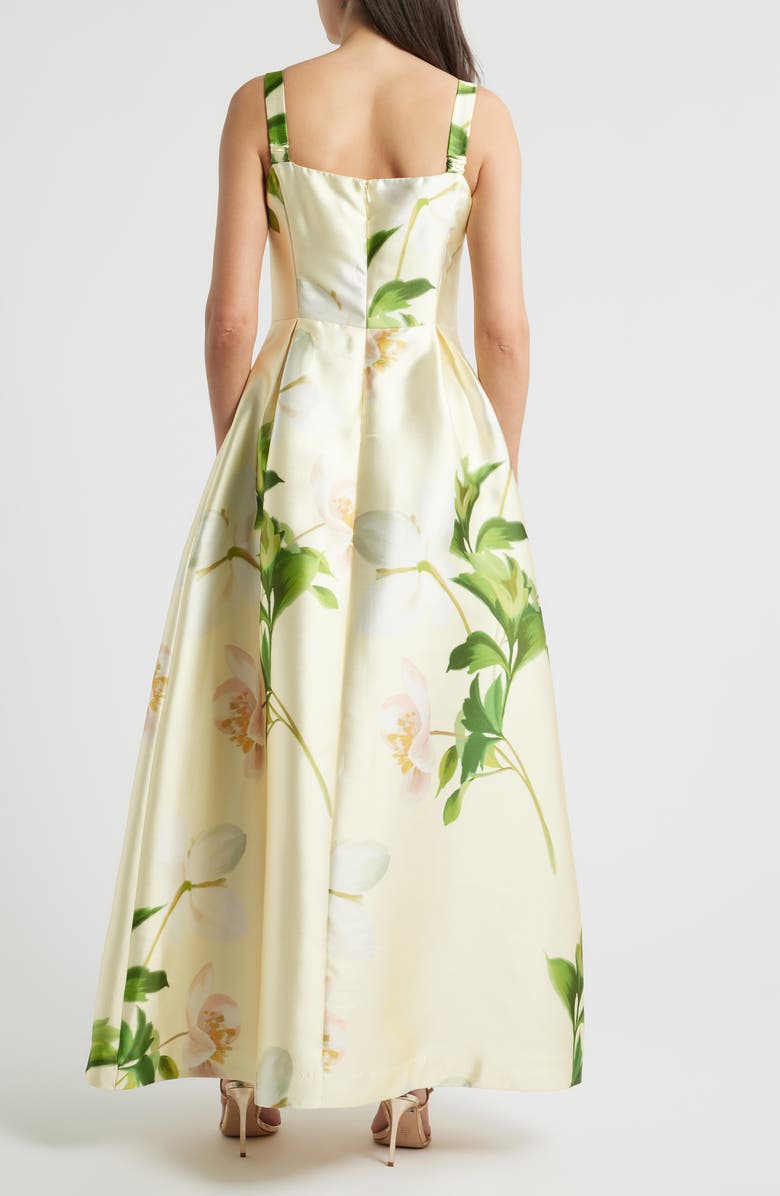Julia Jordan Floral Print Satin Gown, Alternate, color, 