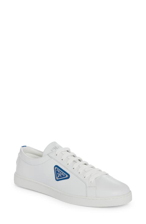 Lane Triangle Logo Low Top Leather Sneaker (Men)
