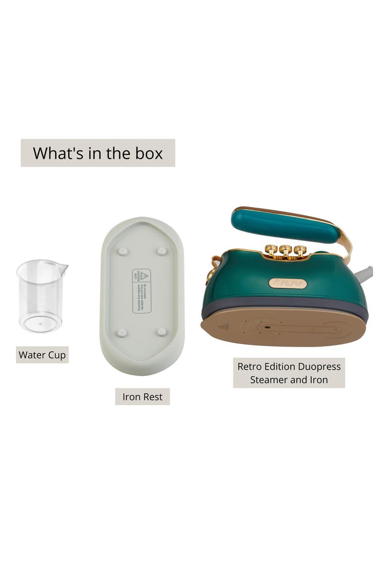 IS-900 Retro Edition Duopress Steamer Iron, Alternate, color, EMERALD