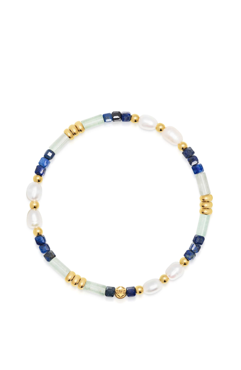 Gemstone And Pearl Beaded Bracelet