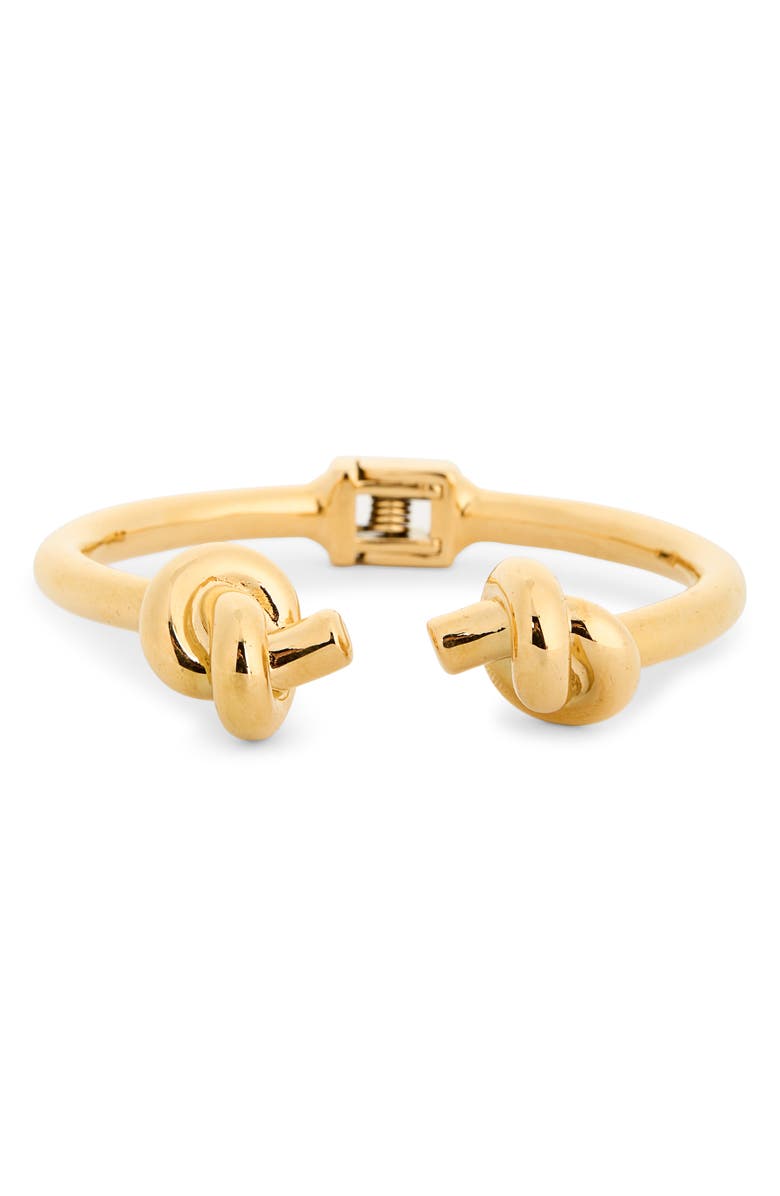 EYE CANDY LOS ANGELES Karina Double Knot Cuff Bracelet, Main, color, Gold