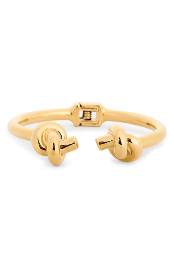 Eye Candy Los Angeles Karina Double Knot Cuff Bracelet In Gold