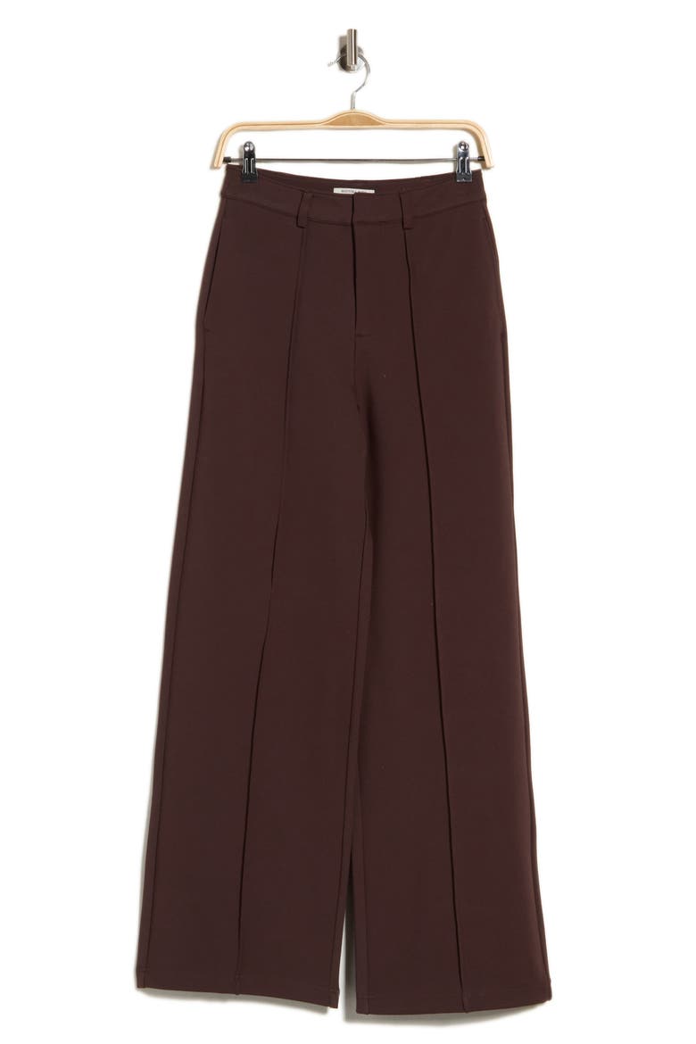 Pintuck Wide Leg Pants, Main, color, SEAL BROWN