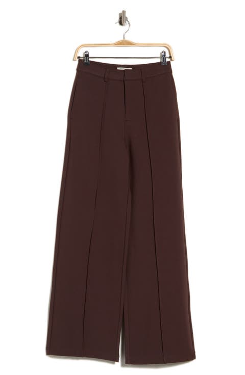 Pintuck Wide Leg Pants