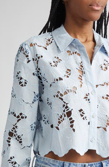 Seychelle Cutwork Crop Shirt