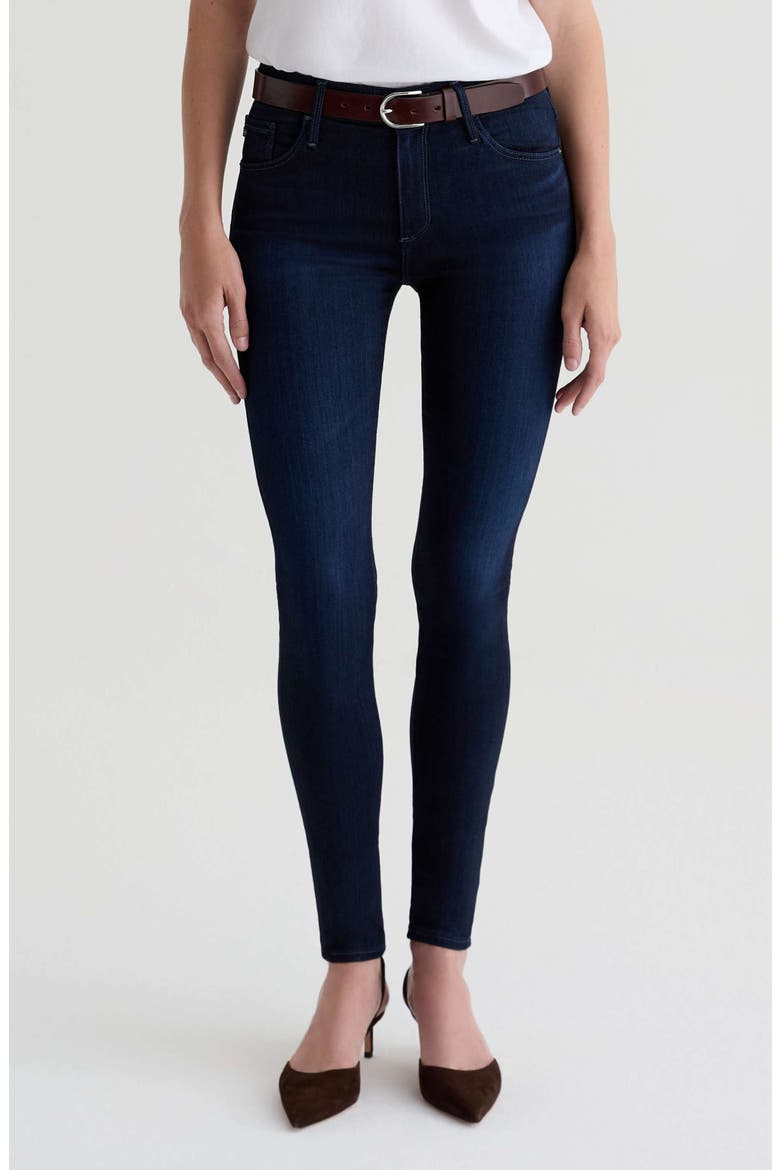 Farrah Mid Rise Skinny Jeans (Nordstrom Exclusive), Main, color, BLUE BASIN