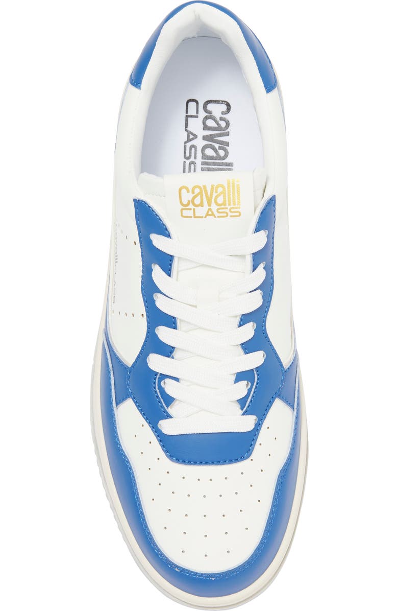 Roberto Cavalli Cavalli Class Two-Tone Perforated Low Top Sneaker, Alternate, color,
