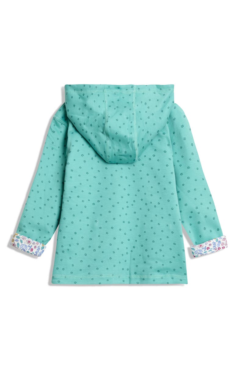 JOJO MAMAN BEBE Kids' Bunny & Butterfly Reversible Hoodie, Alternate, color, Duck Egg