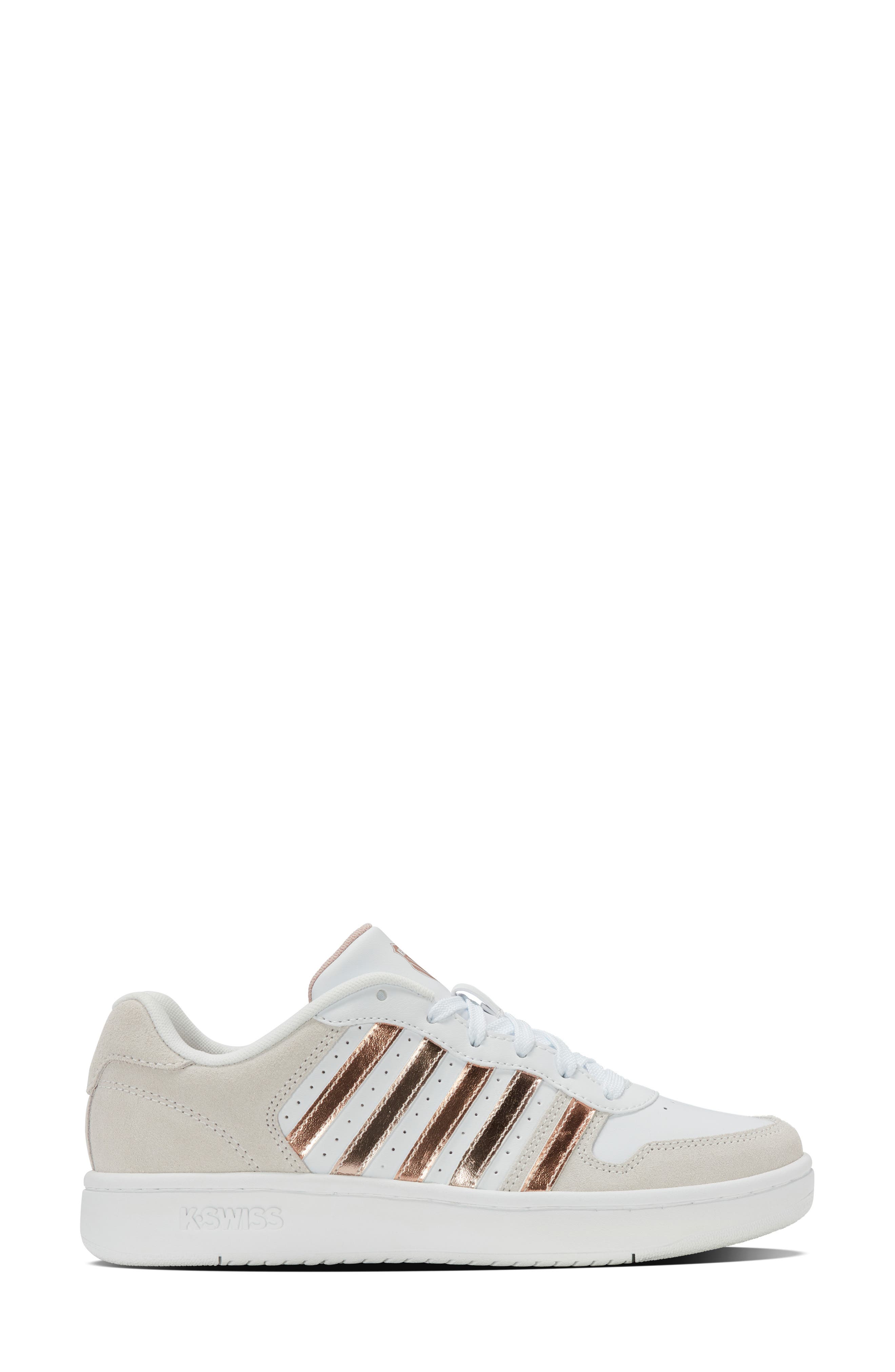 K-Swiss Court Palisades Sneaker, Alternate, color, White/ Crystal Grey/ Rose Dust