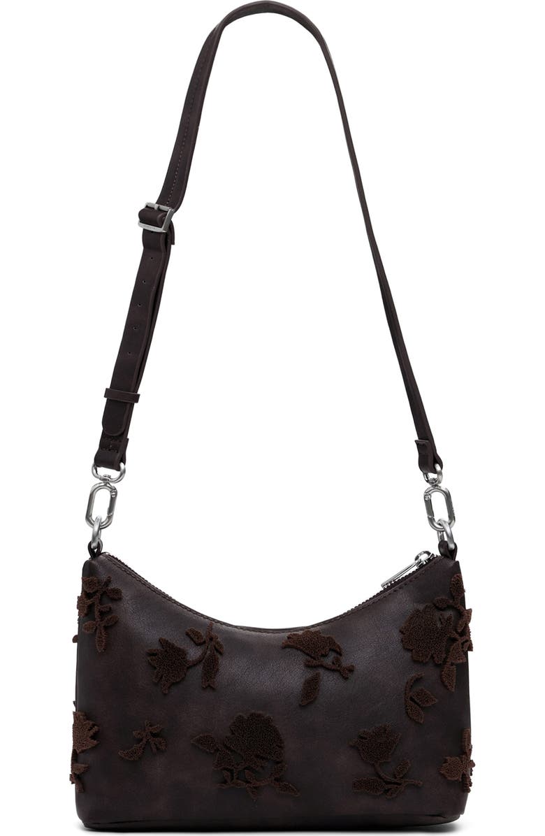 Desigual Faux Leather Shoulder Bag, Alternate, color, Dark Brown